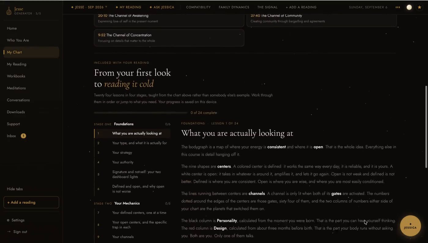 The same masterclass lesson in the dark theme.